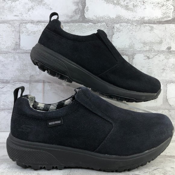 skechers black suede shoes